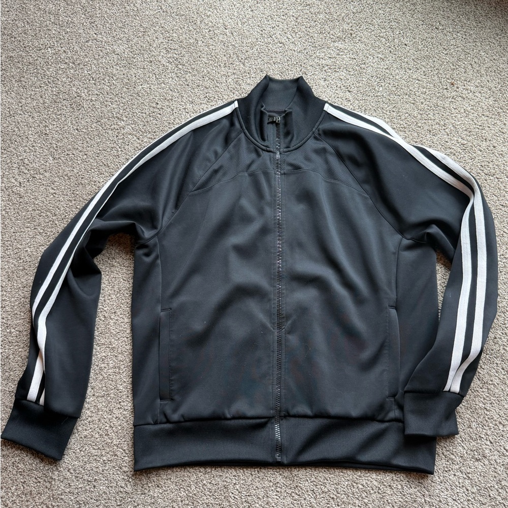 Express Black Jacket with White Stripes - Large